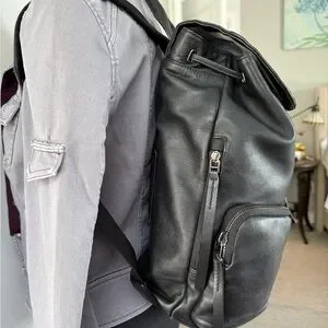 Tumi Black Leather Joan Backpack Mezzanine Collection Joan Backpack Mezzanine - Tumi main image 3
